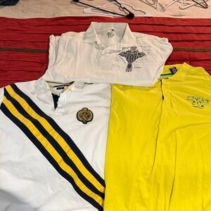 White and Yellow Men's Polo Shirts $10 a piece all 3 for $25